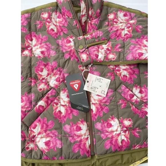 Free People Movement Printed Pippa Packable Puffer Jacket Pink Rose - Picture 5 of 8